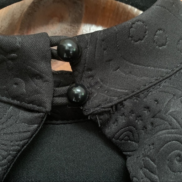 Silence + Noise Black Patterned High Neck Dress - Picture 5 of 7